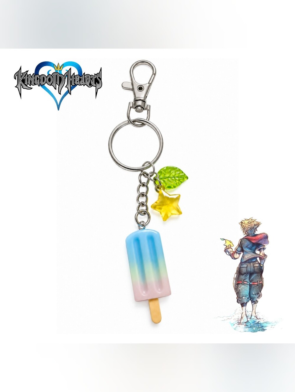 Kingdom Hearts Paupu Fruit & Sea Salt Ice Cream Keychain